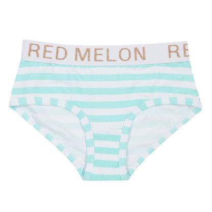 Red Melon Girls Crop Top Bra And Brief Set - Stripe