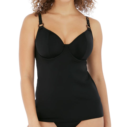 Freya Coco Wave Plunge Tankini Top - Black