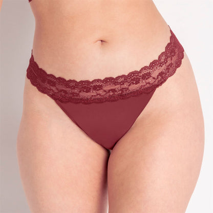 Curvy Kate Twice The Fun Reversible Thong - Oxblood/Black Curvy Kate