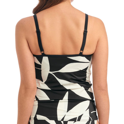 Fantasie Ile De Re Scoop Neck Tankini Top - Black/Cream