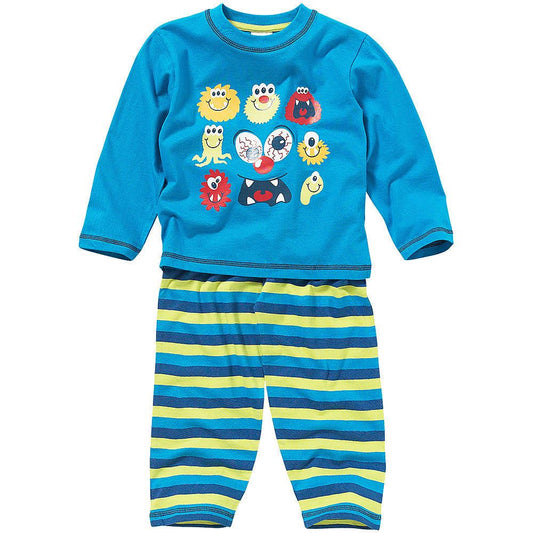 Bedlam Kids Multi Monsters Pyjamas - Blue/Stripe