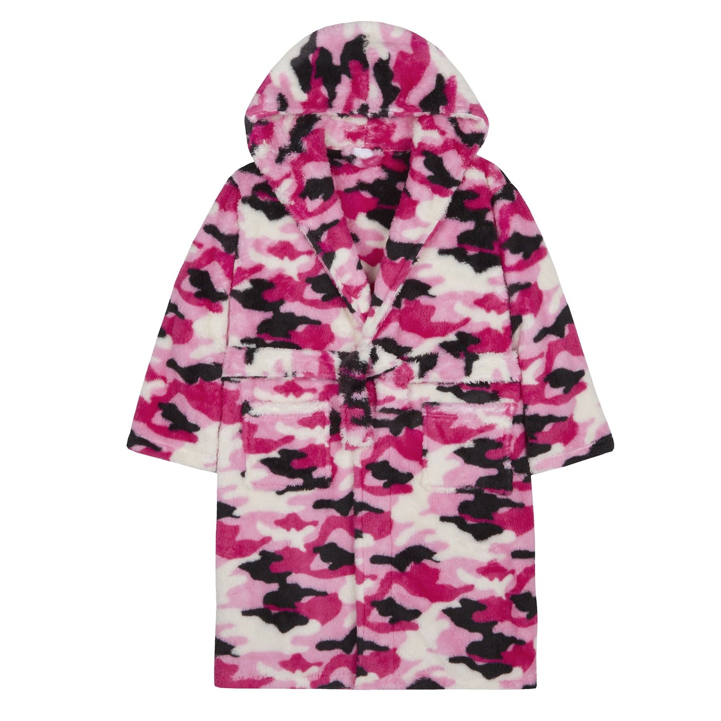 4Kidz Kids Camouflage Snuggle Fleece Robe - Pink