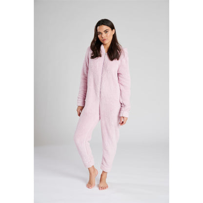 Loungeable Womens Sherpa Fleece Onesie With XL Ears - Lilac