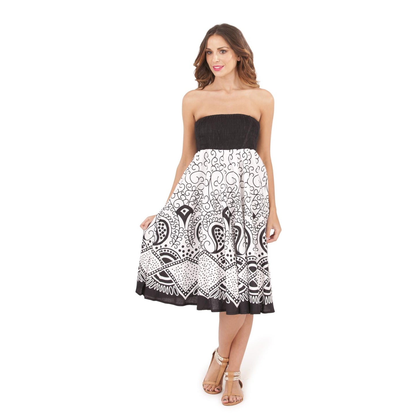 Pistachio Swirl Print Dress/Skirt - Black