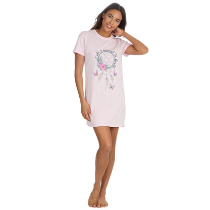 Forever Dreaming 'Take a Moment to Breathe' Womens Nightdress - Pink