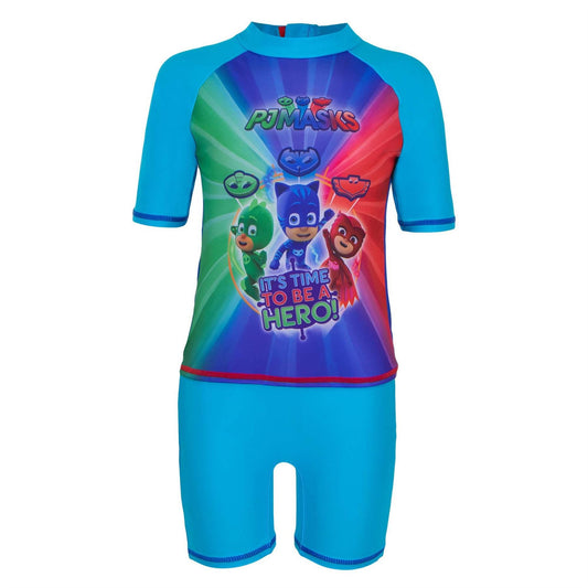 Boys PJ Masks 'It's Time To Be A Hero' Surf Suit - Turquoise