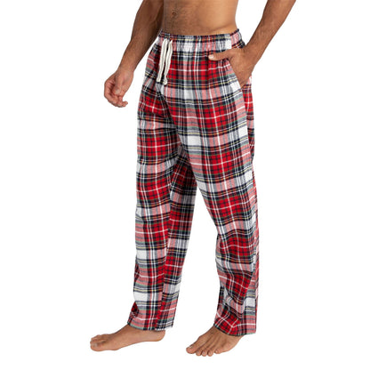 Cargo Bay Mens Check Flannel Lounge Pants - Red Cargo Bay