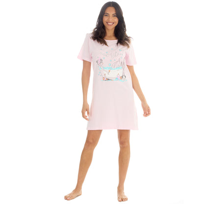 Forever Dreaming '...and Relax' Womens Nightdress - Pink