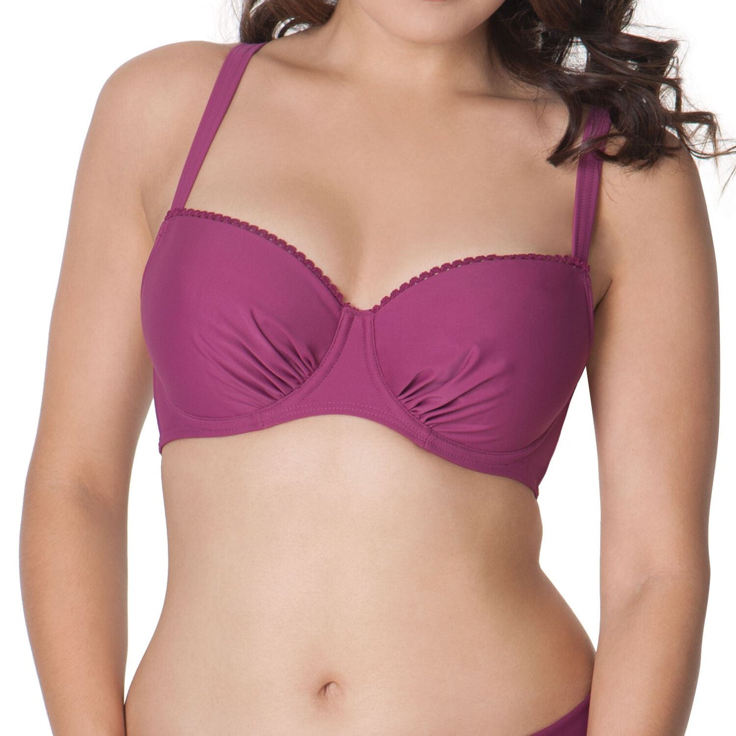 Curvy Kate Jetty Balcony Bikini Top - Berry