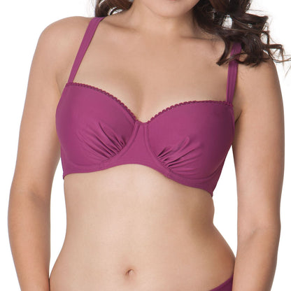 Curvy Kate Jetty Balcony Bikini Top - Berry