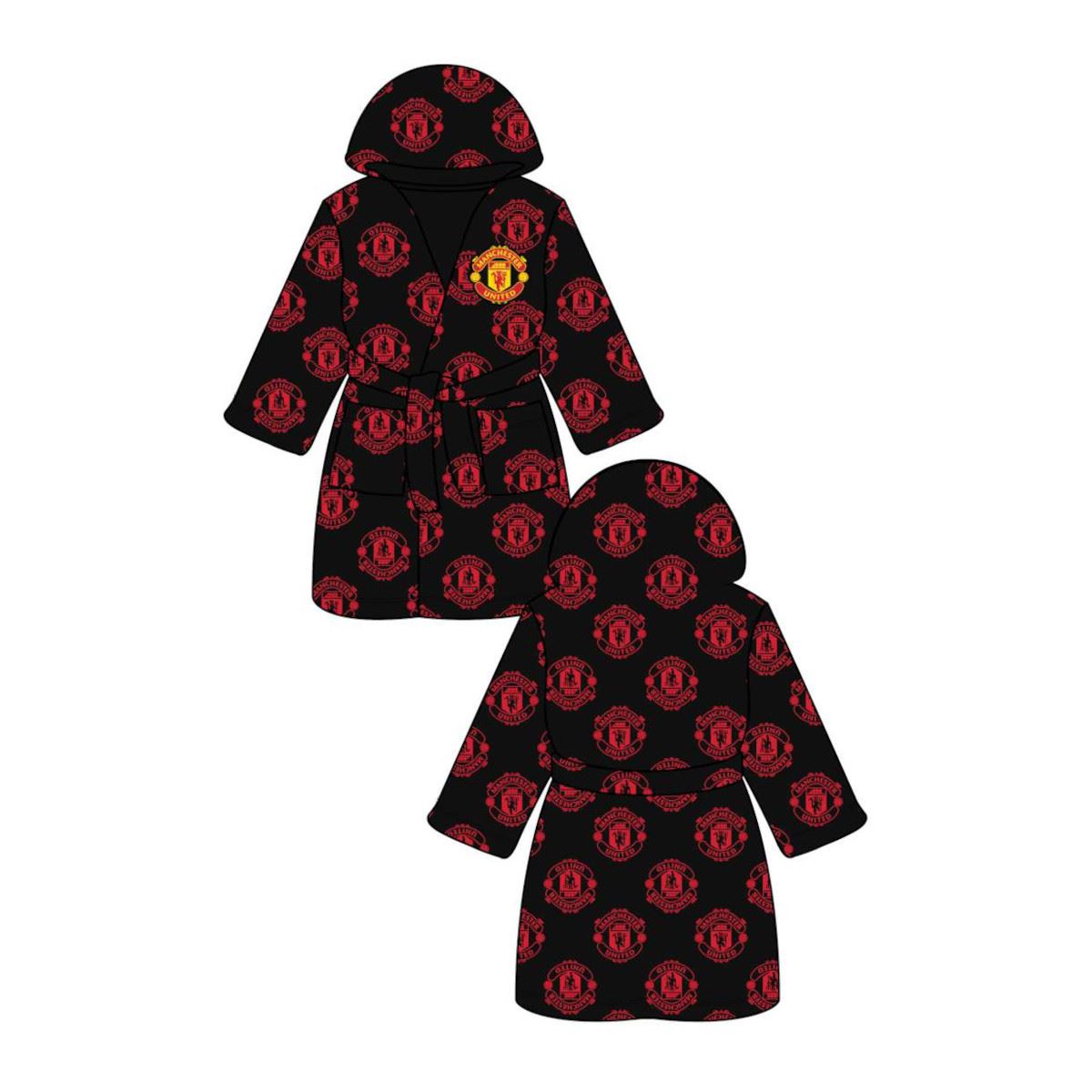 Kids Manchester United Fleece Hooded Robe