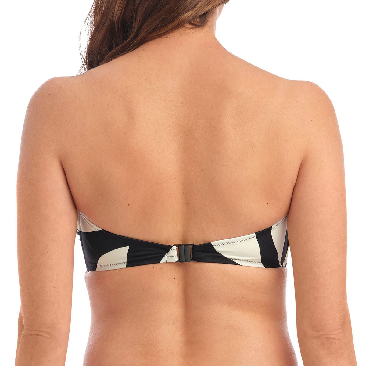 Fantasie Ile De Re Twist Bandeau Bikini Top - Black/Cream