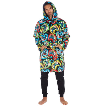 Huggable Hoodie Unisex Fleece Oversized Hoodie - Black Gamer Huggable Hoodie