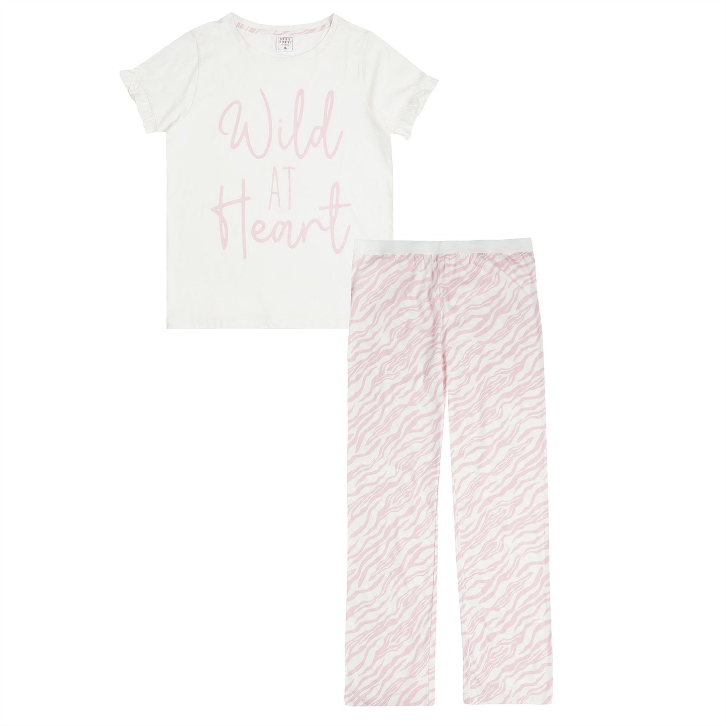 Forever Dreaming Womens 'Wild At Heart' Pyjama Set - Winter White