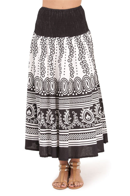 Pistachio Swirl/Vine Dress/Skirt - Black