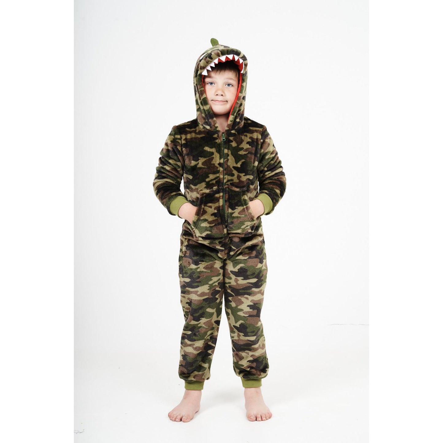 Nifty Kids Camo Lizard Fleece Onesie