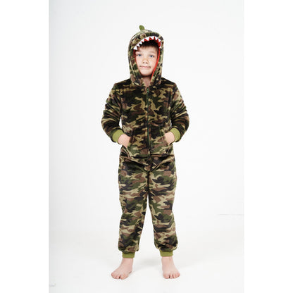 Nifty Kids Camo Lizard Fleece Onesie