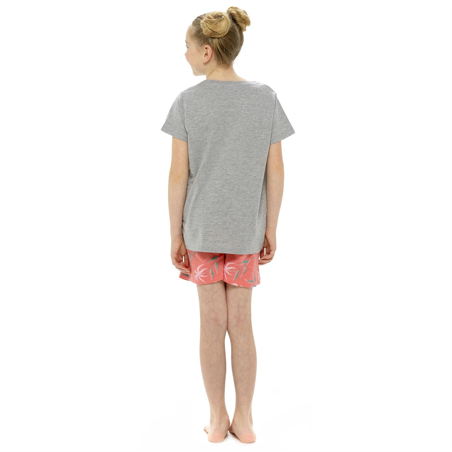 Foxbury Girls 'Sleepy Koala' Pyjama Set - Grey/Coral