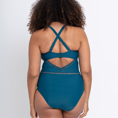Curvy Kate First Class Plunge Swimsuit - Deep Teal