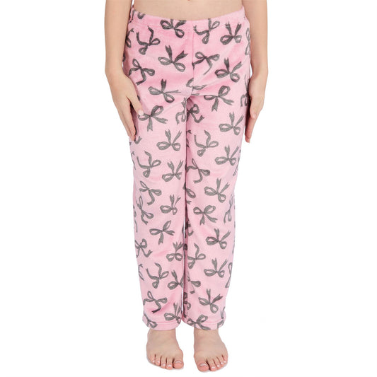 Forever Dreaming Girls Fleece Lounge Pants - Pink/Silver Bows