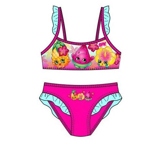 Girls Shopkins Bikini Set - Pink/Blue