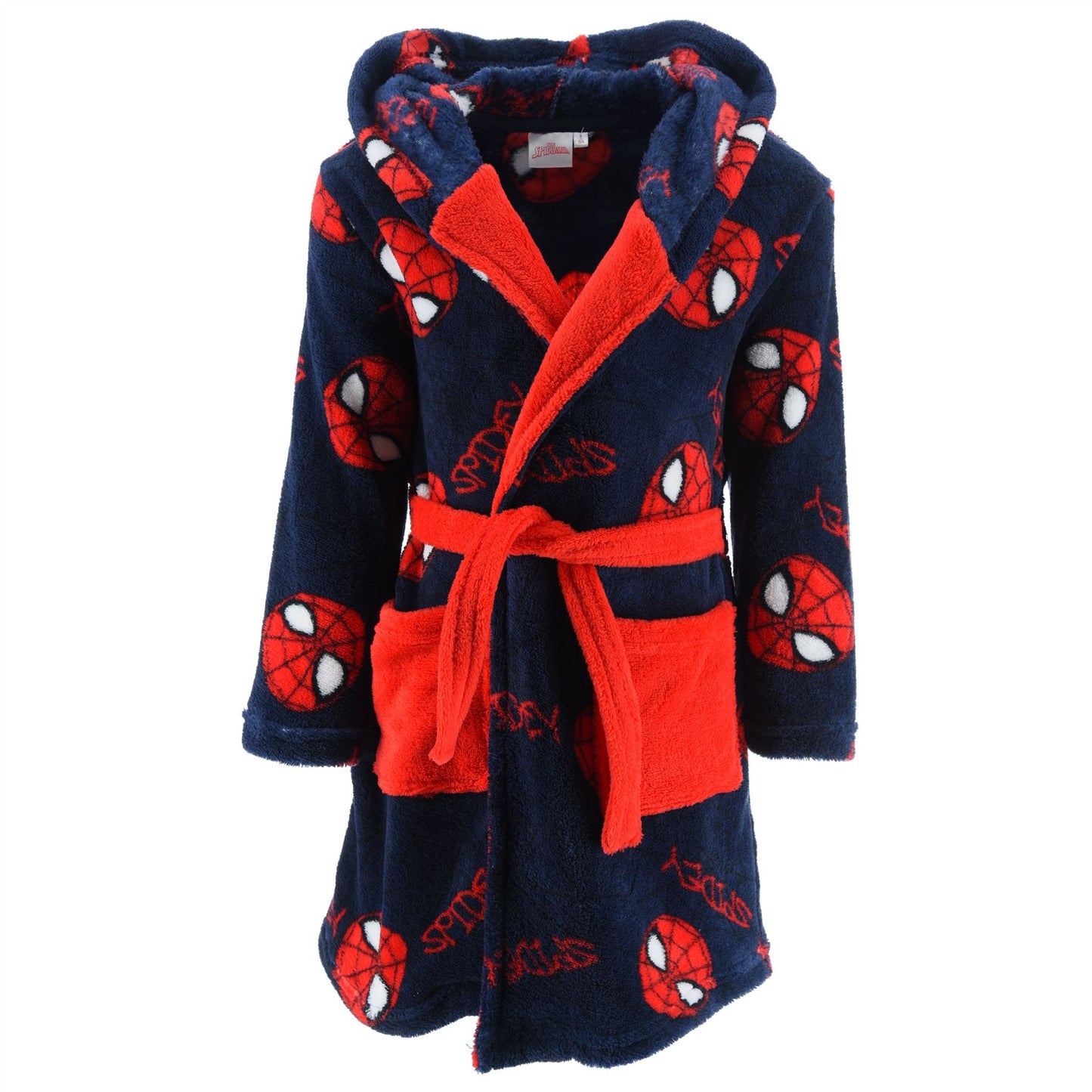 Spiderman 'Spidey' Kids Fleece Robe - Navy