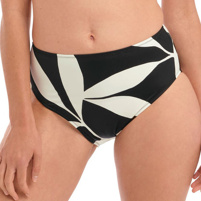 Fantasie Ile De Re High Waist Bikini Brief - Black/Cream