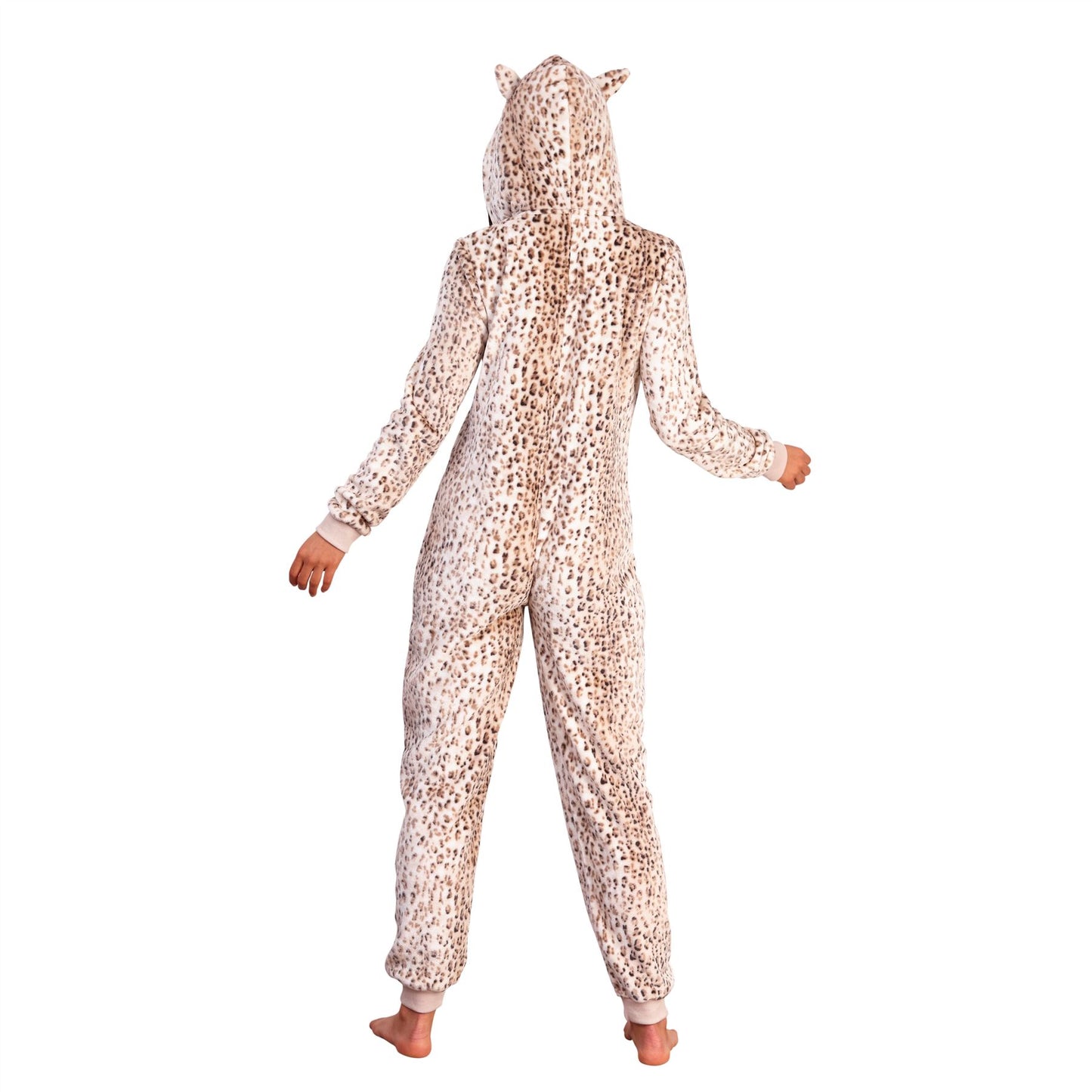 Loungeable Womens Luxury Fleece Onesie - Leopard Print