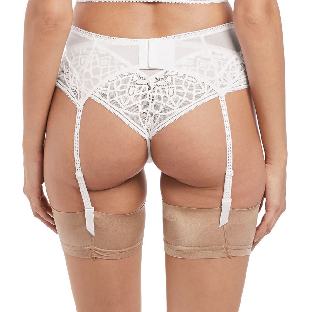 Freya Soiree Lace Suspender Belt - White