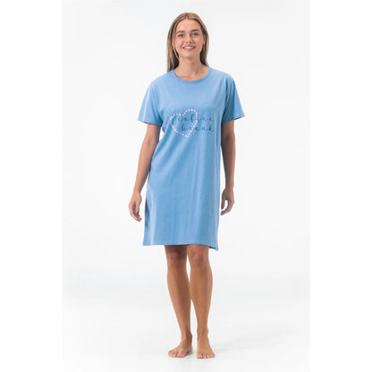 Gaubert Womens 'Coffee Break' Nightdress - Blue Gaubert