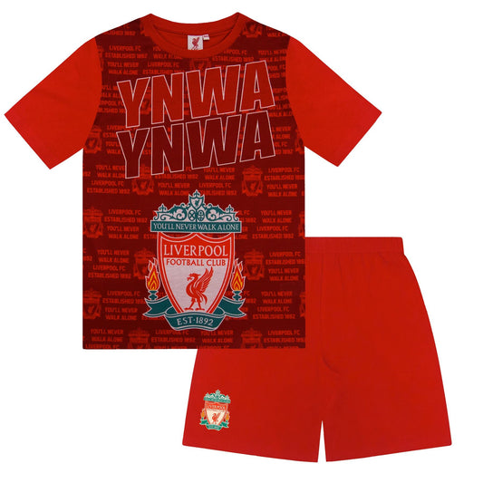 Kids Liverpool FC YNWA Short Pyjamas - Red