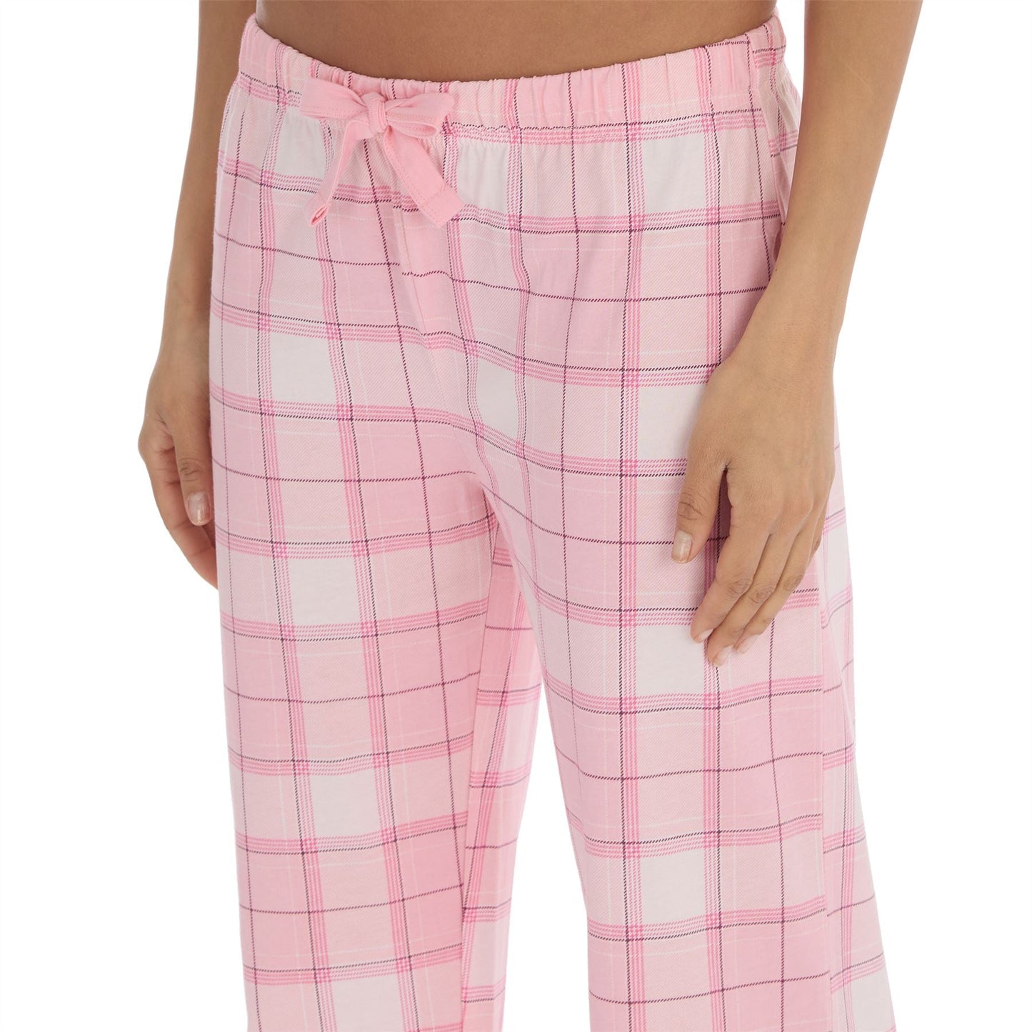 Forever Dreaming Womens T Shirt and Check Pants Pyjamas - Pink Forever Dreaming