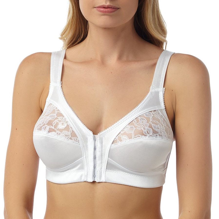 Marlon Front Fastening Bra - White Marlon