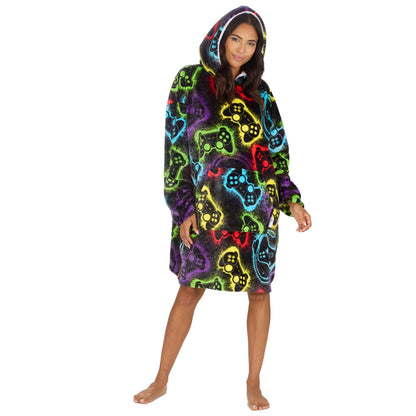 Huggable Hoodie Mens Fleece Oversized Hoodie - Gaming