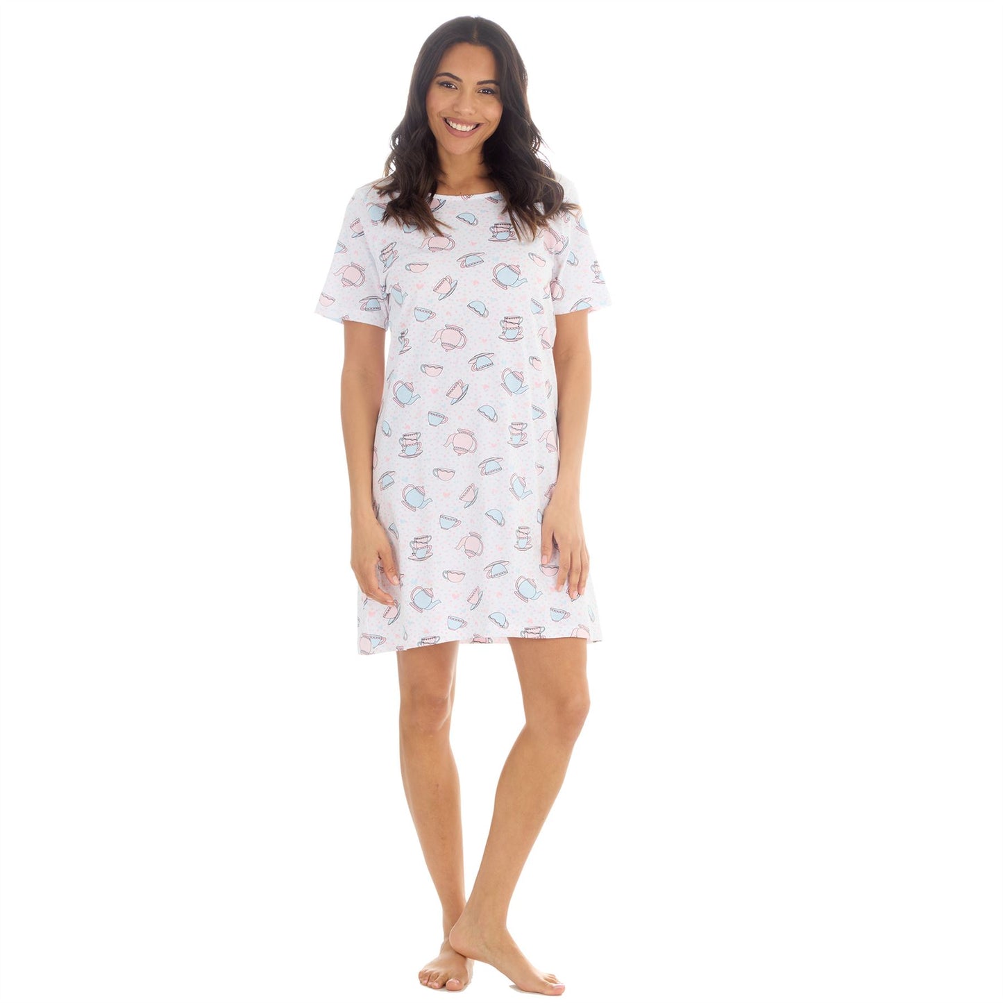 Forever Dreaming Teatime Womens Nightdress - White/Multi