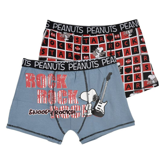 Mens Peanuts/Snoopy Rock Star Hipsters (2 Pack)