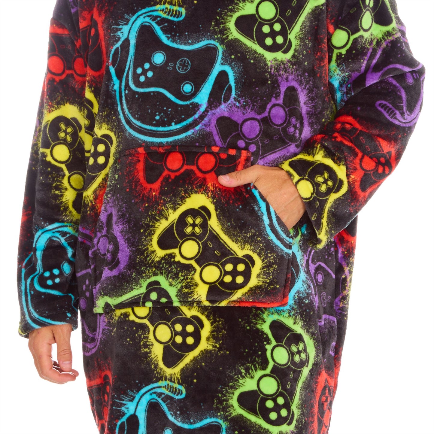 Huggable Hoodie Mens Fleece Oversized Hoodie - Gaming