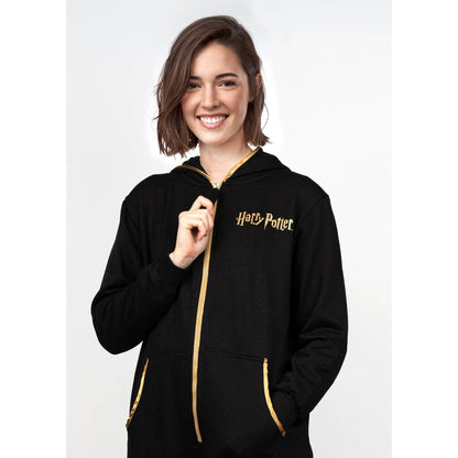 Womens Harry Potter Polycotton Onesie - Black