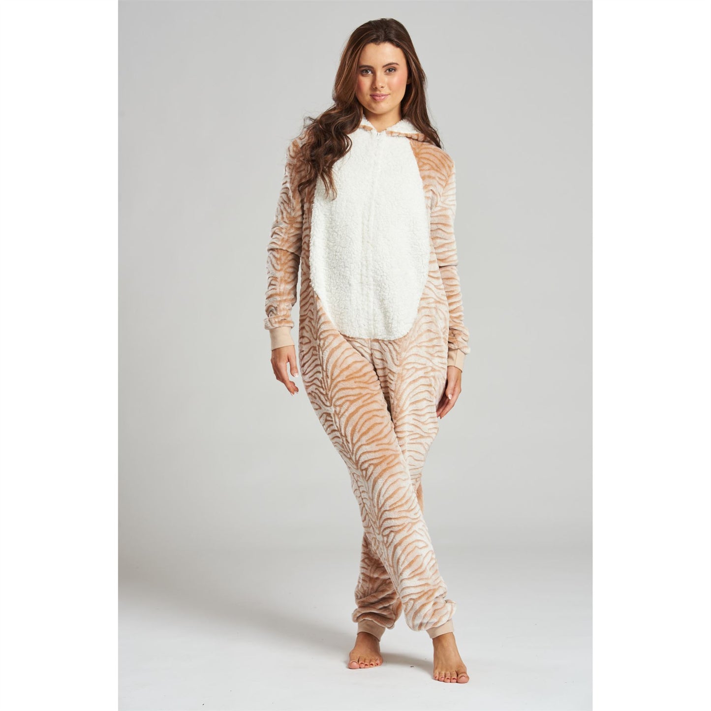 Loungeable Womens Luxury Fleece Tiger Onesie
