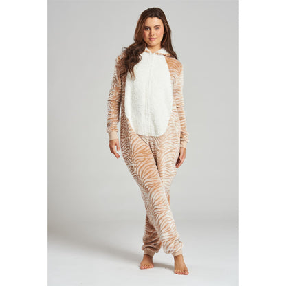 Loungeable Womens Luxury Fleece Tiger Onesie