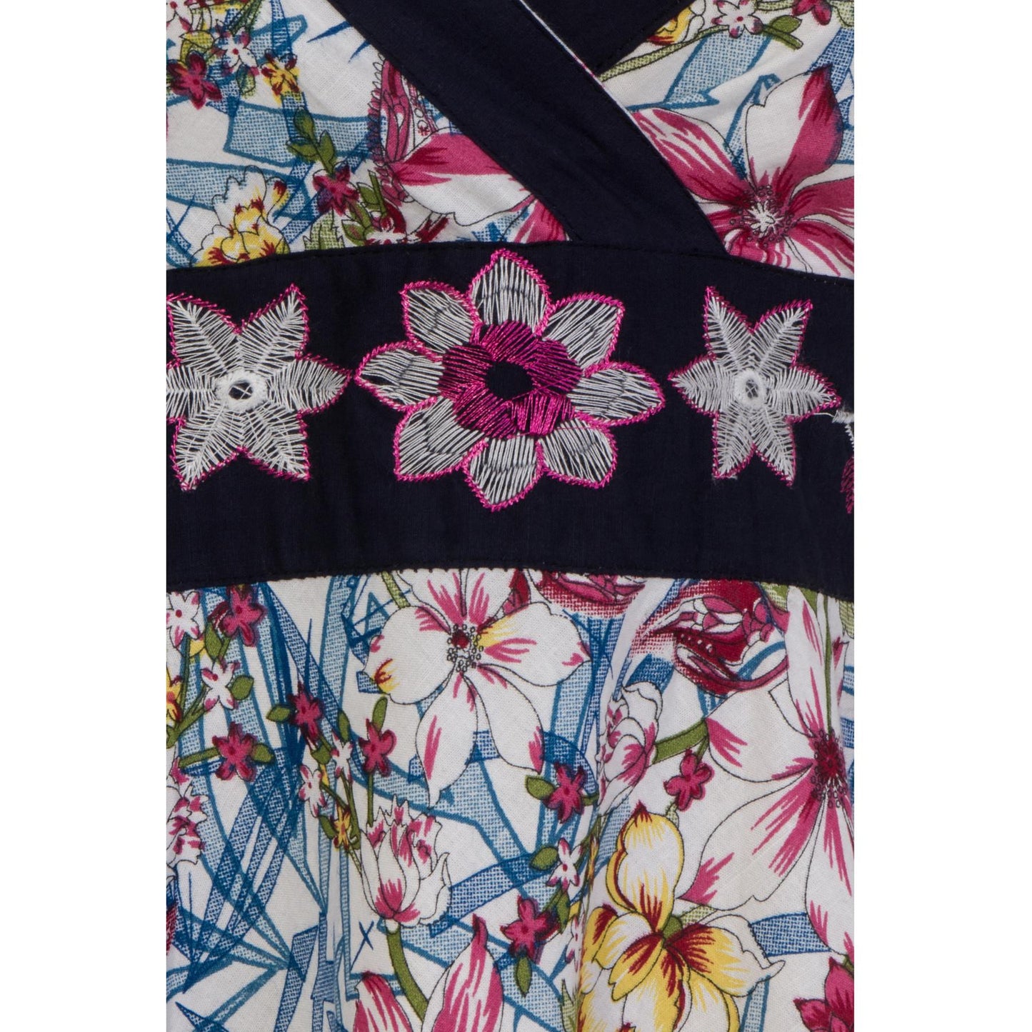 Pistachio Floral Print Crossover Dress