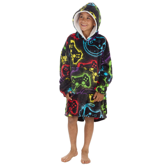 Huggable Hoodie Kids Fleece Oversized Hoodie - Gaming