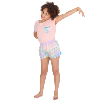 Forever Dreaming Girls Jersey Top and Woven Shorts - Pink