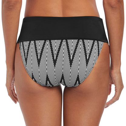 Fantasie Geneva Classic Fold Bikini Brief - Black/White