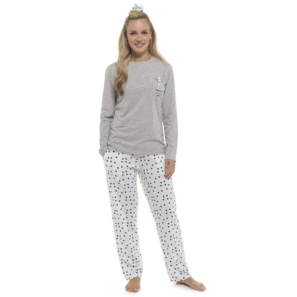 Follow That Dream Womens Dalmatian Pyjamas - Grey/Print