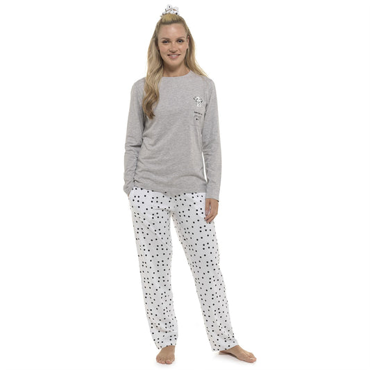 Follow That Dream Womens Dalmatian Pyjamas - Grey/Print
