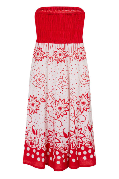 Pistachio 2 In 1 Dress/Skirt - Red
