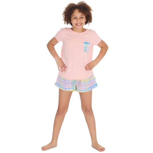 Forever Dreaming Girls Jersey Top and Woven Shorts - Pink