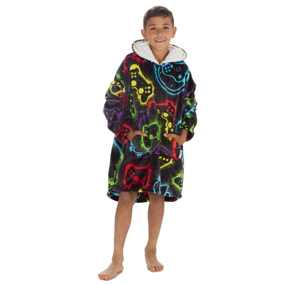Huggable Hoodie Kids Fleece Oversized Hoodie - Gaming