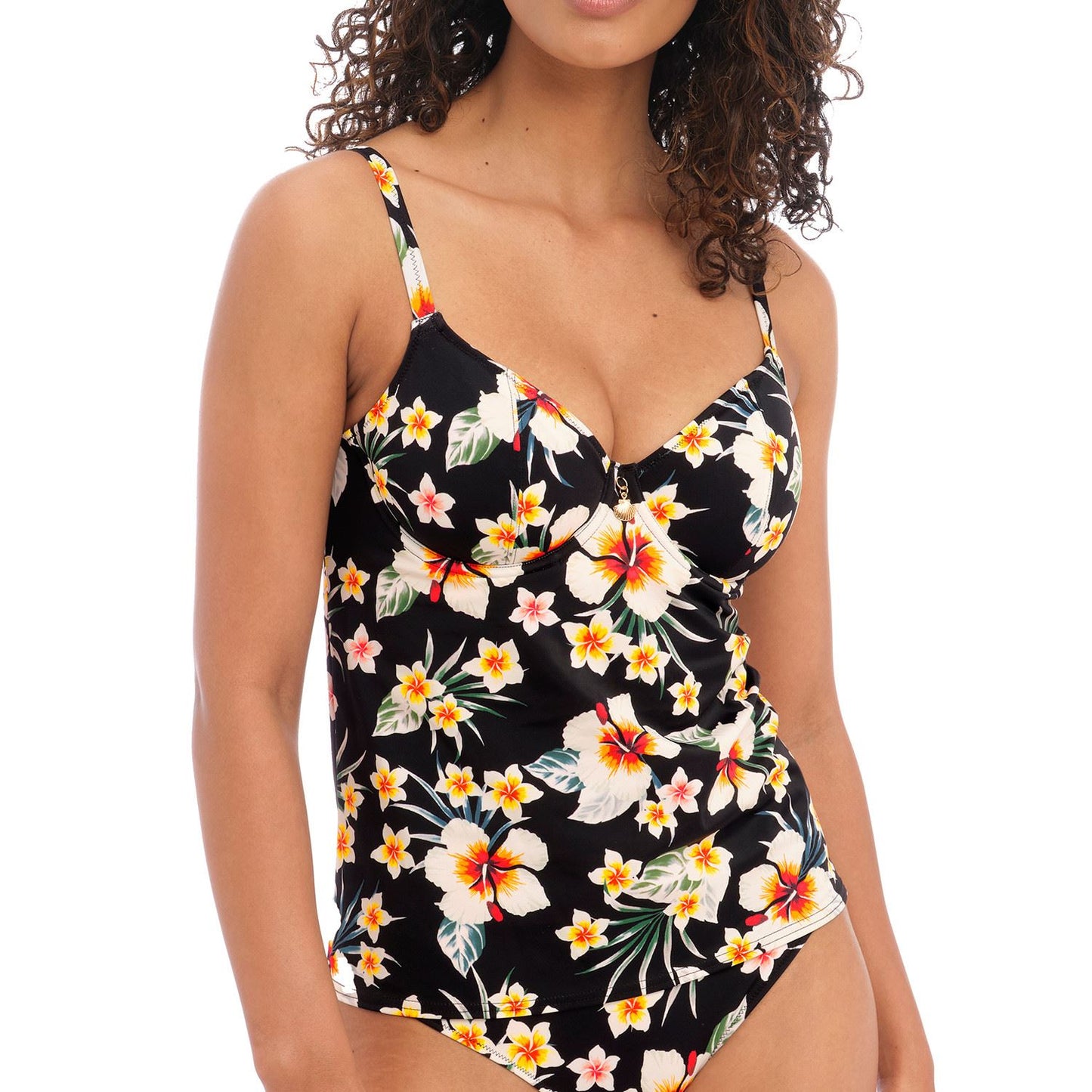 Freya Havana Sunrise Plunge Tankini Top - Multi
